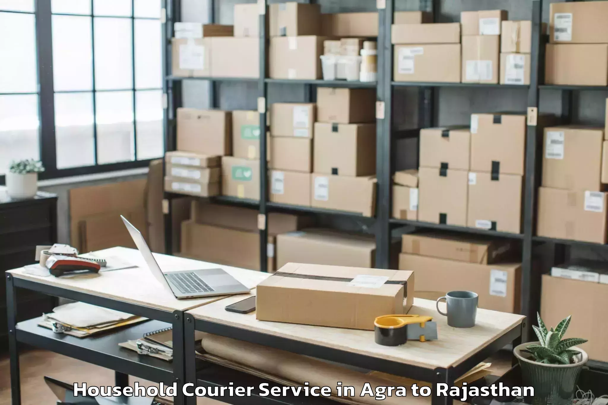 Reliable Agra to Gangapur Bhilwara Household Courier